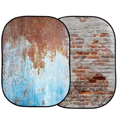Skládací fotopozadí Lastolite Urban 1,5 x 2,1m Derelict Wall/ Wooden Fence