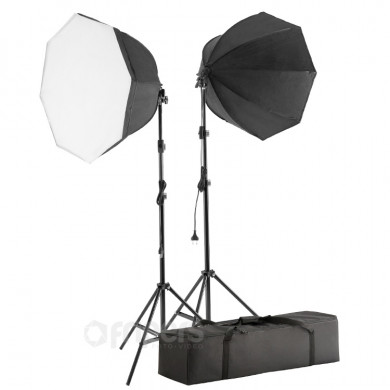 Continuous light kit Double Video Basic Octa with octa softboxes, light stands and bag