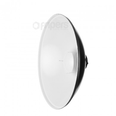 Czasza Beauty Dish Volná síla 56 cm bílá bowens, s difuzorem a mřížkou