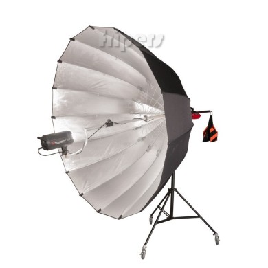 Kulový deštník Mircopro 180cm stříbrný Reflexní se stativem