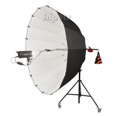 Kulový deštník Mircopro 220 cm bílá Reflexní se stativem