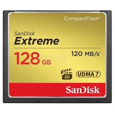 Memory Card SanDisk CF Extreme 128 GB 120 MB/s
