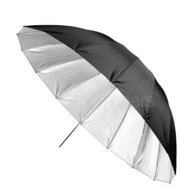 Parabolic Umbrella FreePower Hexadecagonal 150cm, silver