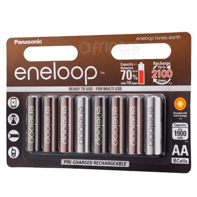 Baterie Eneloop Tones Earth 2000mAh 8x R6/AA
