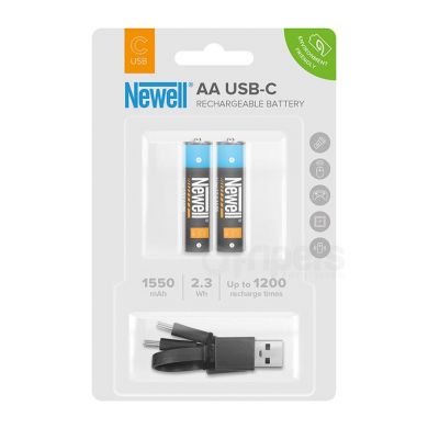 Rechargable Batteries Newell Li-ion AA USB-C 1550mAh