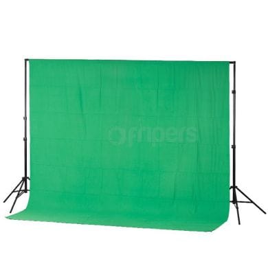 Textile Backdrop FreePower 3x3m Chroma Green with 5 clips