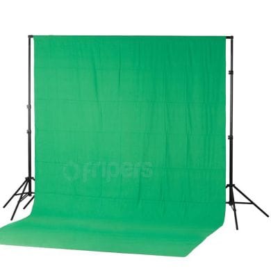 Textile Backdrop FreePower 3x6m Chroma Green with 5 clips