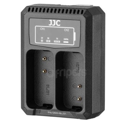 USB Dual Battery Charger JJC DCH-BLJ31 for DMW-BLJ31 batteries