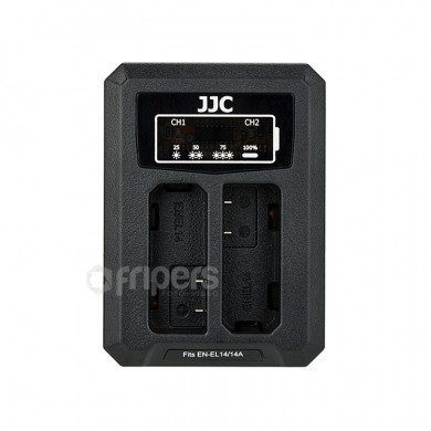 USB Dual Battery Charger JJC DCH-ENEL14A for EN-EL14/a batteries