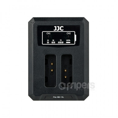 USB Dual Battery Charger JJC DCH-NB13L for NB-13L batteries