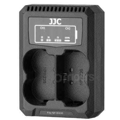 USB Dual Battery Charger JJC DCH-NPW235 for NP-W235 batteries
